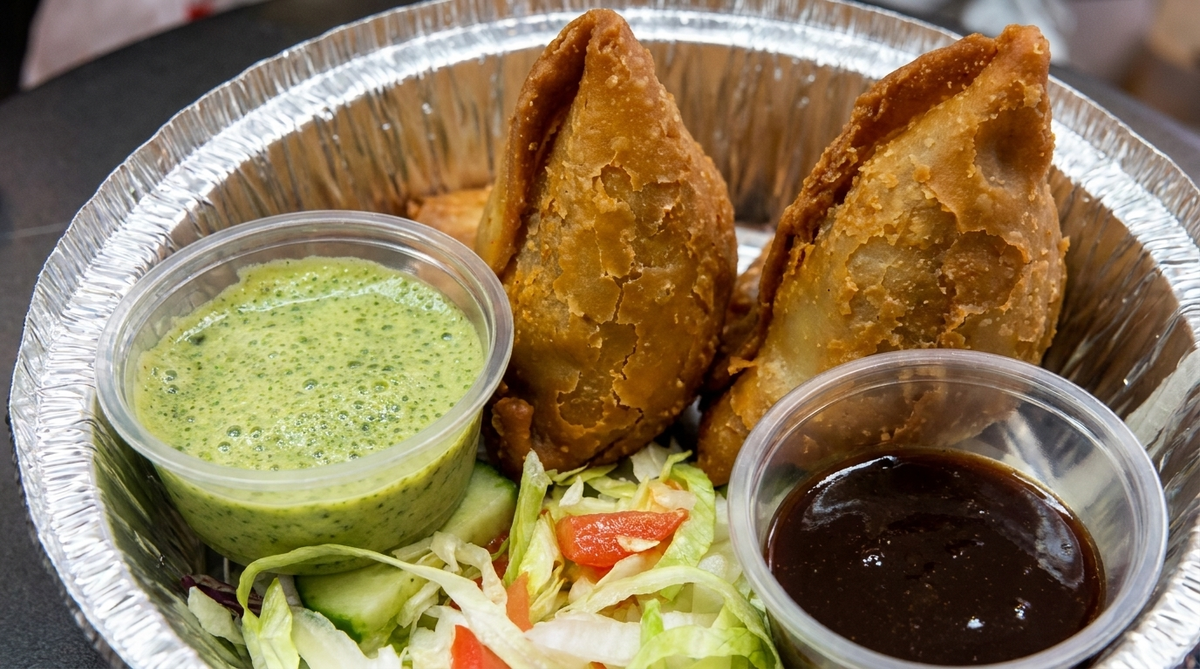 Spiced Chicken Samosas